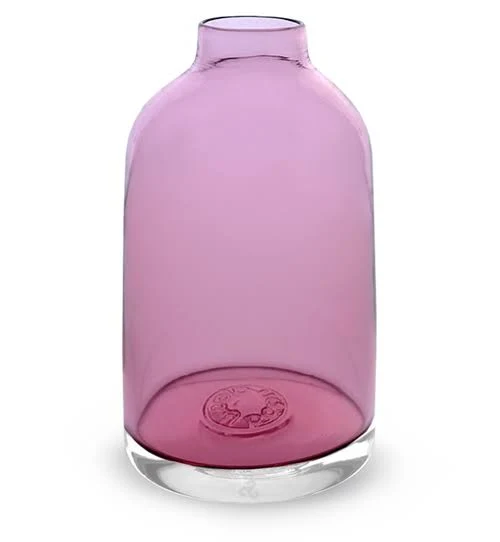 Glassybaby Pink Transparent Hand-Blown Glass Flower Bud Vase
