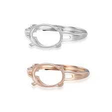 Sterling Silver Ring Setting, S925 Silver Prong Claw Bezel Cup Setting, Sterling Silver Ring Blanks, Adjustable Ring Blanks 3-8mm*5-10mm - Etsy