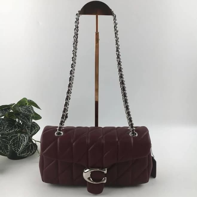 COACH Tabby Shoulder Bag 26 Quilted Wine Red CP150