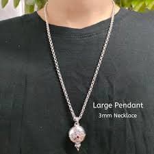 Buddhist OM Vajra Locket Pendant Necklace ~ 925 Sterling Silver ~ Tibe