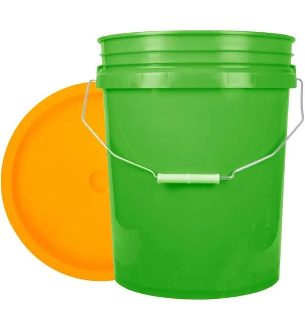 World Enterprises Round Bucket | Window Cleaning Tools | WCR Lime Green / Yellow