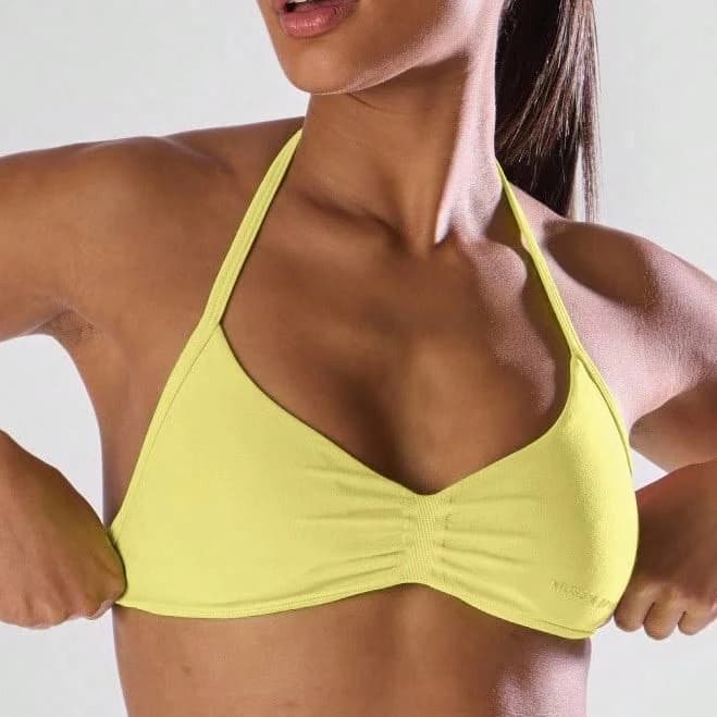 Musera Women's High Impact Ruched Bust Open Back Sports Bra