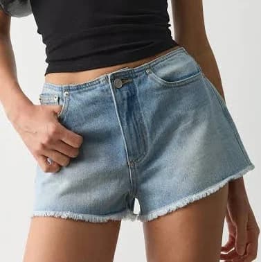 Glassons Raw Hem Denim Mini Short