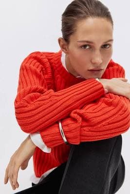 H&M Ladies Rib-Knit Sweater