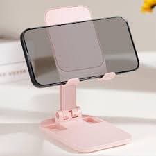 Amazon.com: Folding Cell Phone Stand, Adjustable Angle & Height Portable Phone Holder for All Smartphones Pink : Electronics