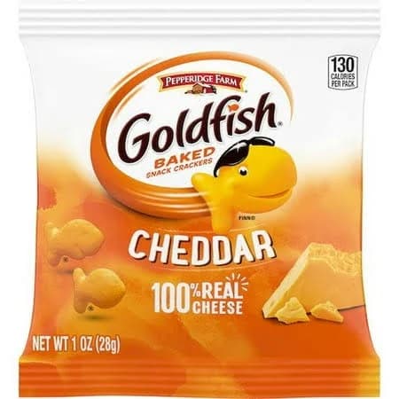 Pepperidge Farms Goldfish Cheddar Crackers, 1 Ounce -- 60 per case.