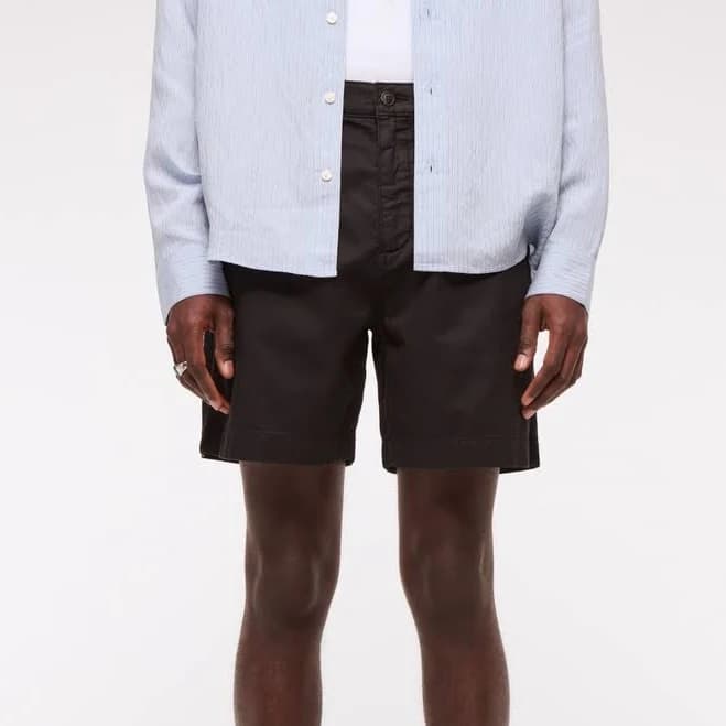 Abercrombie & Fitch Men's Cotton-blend Plainfront Shorts
