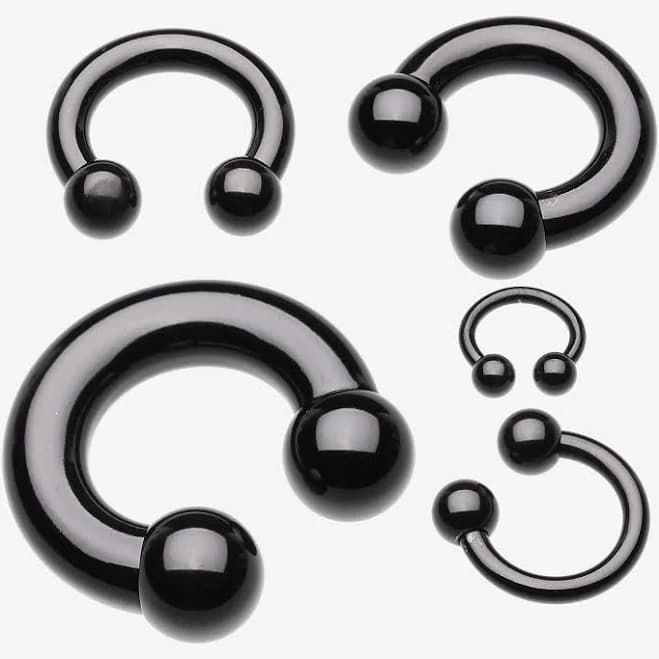 18 GA Horseshoe Circular PVD Barbell