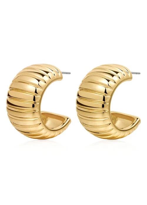 luv aj Remy Ridged Hoops