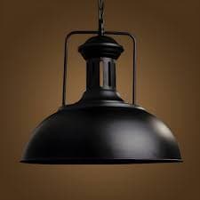 RUNNUP 1-Light Vintage Industrial Pendant Light Fixture Farmhouse Ceiling Hanging Light 16-inch Barn Hanging Light Fixture for Kitchen Island Dining Room, Black - Amazon.com