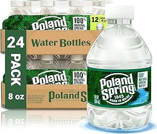 Poland Spring Water Bottles 24 Pack - Small Mini Bottles - Poland Spring 8 oz Bottled Water