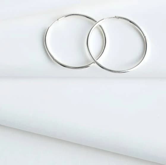 Madewell Sterling Silver Demi-Fine Hoop Earrings