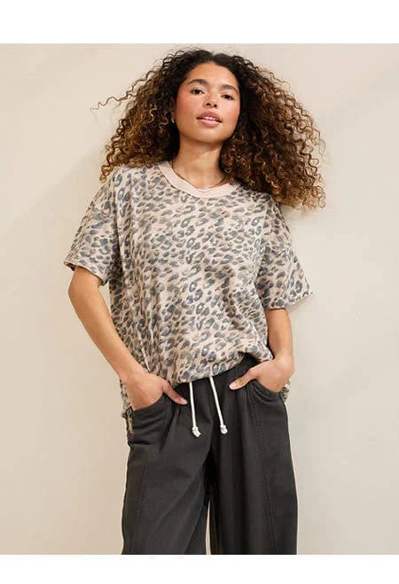Aerie Women's Oversized Crew Boyfriend T-Shirt