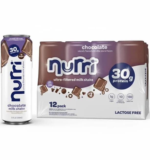 Nurri 30g Protein Shake Chocolate Ultra Filtered Milk 11 Fl Oz 12 Pack