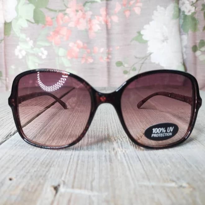 90s Oversized Square Tortoiseshell Sunglasses