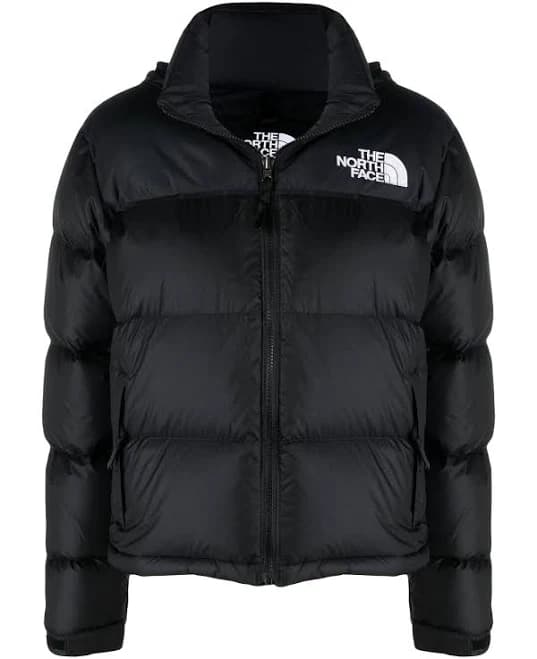 The North Face Embroidered-logo Puffer Women Jacket - Black