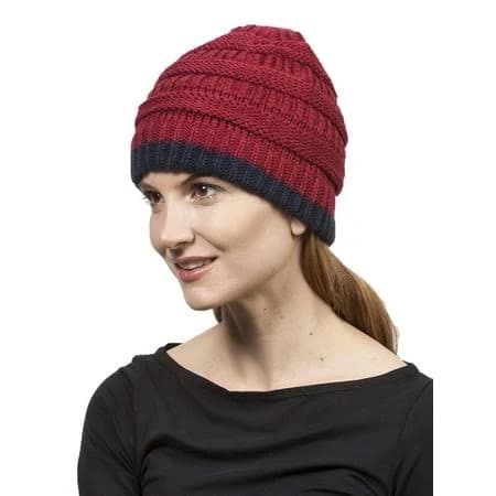 Gravity Threads 2 Tone Stripe Knit Beanie