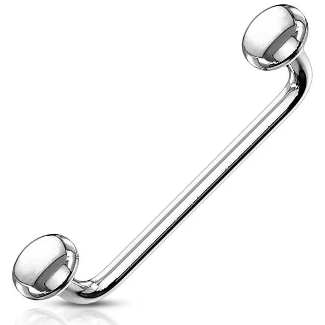 16G Flat Disc Ends 90 Degree Bent Staple Barbells for Surface 316L Surgical Steel Surface & Snake Eye Tongue Piercings