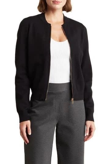 Design Jenny Double Knit Bomber Jacket