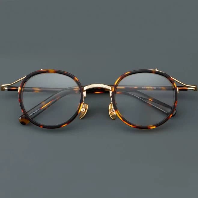 Round Glasses YN1005 Tortoiseshell Gold