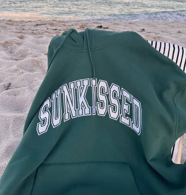 Sunkissed Collegiate Embroider Oversized Hoodie