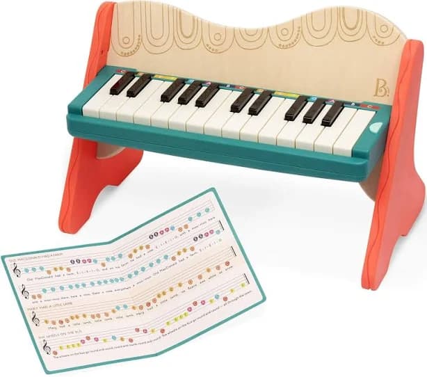 B. Toys – Wooden Toy Piano For Toddlers, Kids – Color – Coded Keys