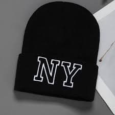 1pc unisex embroidered knitted hat Letters NY Winter warm woolen hat Fashion all-matching hat - AliExpress