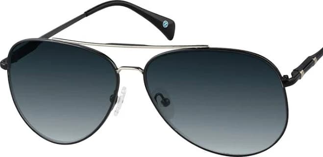 Zenni Men's Aviator Rx Sunglasses Full Rim Frame