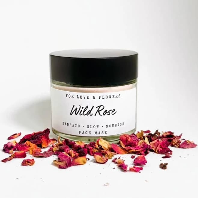 Wild Rose Hydrate, Glow, Nourish Clay Face Mask | Rose petal powder | Aloe vera | All natural skincare