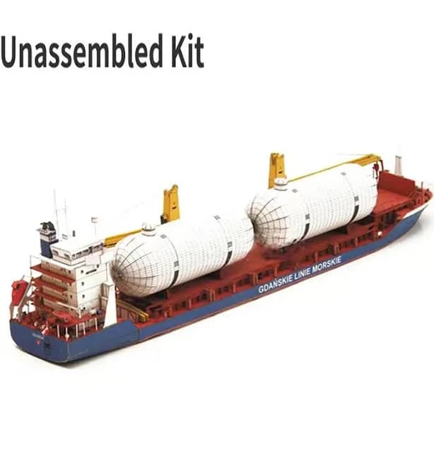 1/400 Scale Polish Gdansk Paper Cargo Ship Model For Diorama Model Ornament Display Unassembled Kit