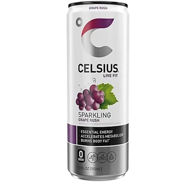 Sparkling Grape Rush, Functional Essential Energy Drink 12 Fl Oz (Pack of 12)
