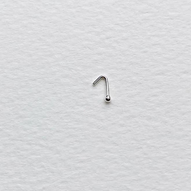 Tiny Fine Silver Discreet Ball Stud