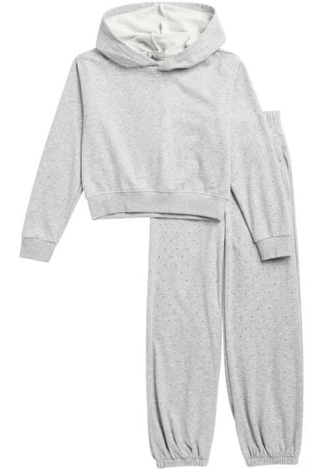 Tractr Kids' Crystal Hoodie & Jogger Set