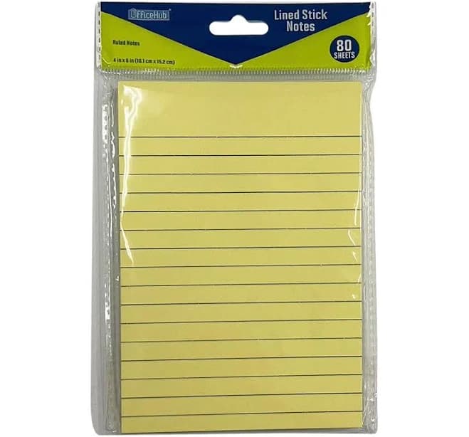 Dollar General Lined Sticky Notes
