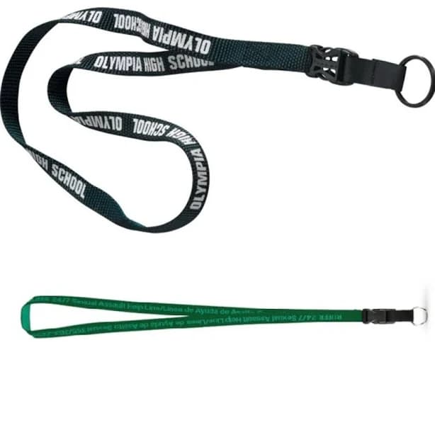 Perfect Imprints 100 Qty Woven Lanyards with Detachable Buckle Release