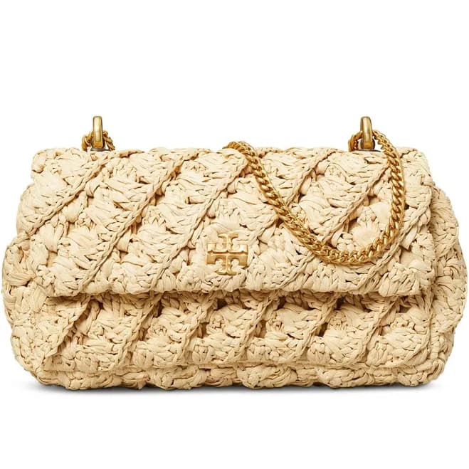 Tory Burch Women's Kira Mini Woven Flap Crossbody Bag