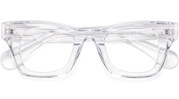 Thick Acetate Trapezoid Full-Rim Eyeglasses