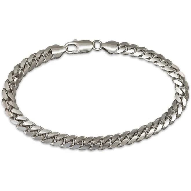 Sterling Silver Cuban Curb Chain Bracelet