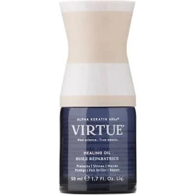 Virtue Labs Healing Oil (1.7 oz) Alpha Keratin 60ku - Most Scientifically Advanced Hair Oil - Protects, Shines, Mends