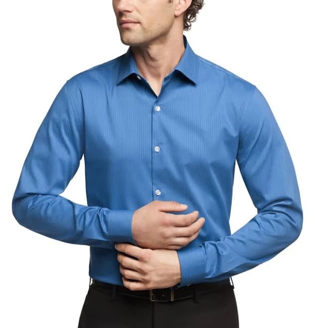 Kenneth Cole Men's Slim Fit Stretch Dress Shirt