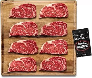 Rastelli's Black Angus Beef Ribeye Steaks (8 ct) 9 oz Portions, 4.5 lbs. Total