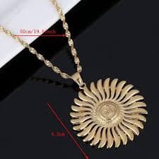 Amazon.com: Big Allah Flower Necklace Pendant Gold Color Islam Arabic Muslim Religious Necklace Jewelry : Clothing, Shoes & Jewelry