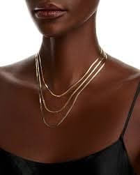 Bloomingdale'S Herringbone Link Layered Necklace In Gold - 63% Off | Editorialist