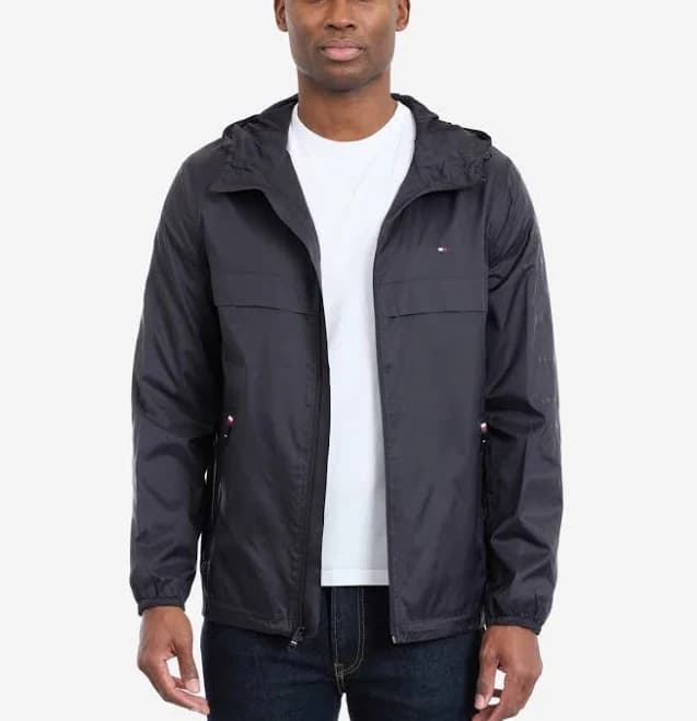 Tommy Hilfiger Men's Hooded Windbreaker Jacket