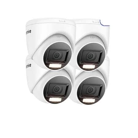 Annke Cctv Camera White 1080p HD TVI Add-on Surveillance Security Dome Camera, Ip67 Outdoor Weatherproof Camera with Smart Color Night Vision
