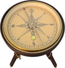 Amazon.com: Vintage Brass Large Compass Coffee Table, Side Table, Adjustable Tripod Stand Table Home Décor, Working Compass Table : Home & Kitchen