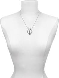 Amazon.com: Delight Jewelry Silvertone Banjo - Hockey Ring Charm Necklace, 18" : Clothing, Shoes & Jewelry
