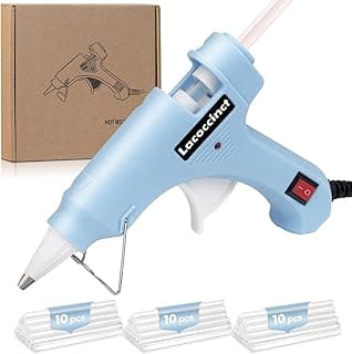 Mini Hot Glue Gun Kit with 30 Glue Sticks, Fast Preheating Hot Melt for School Crafts DIY Arts and Quick Home Repairs, 20w Light Blue