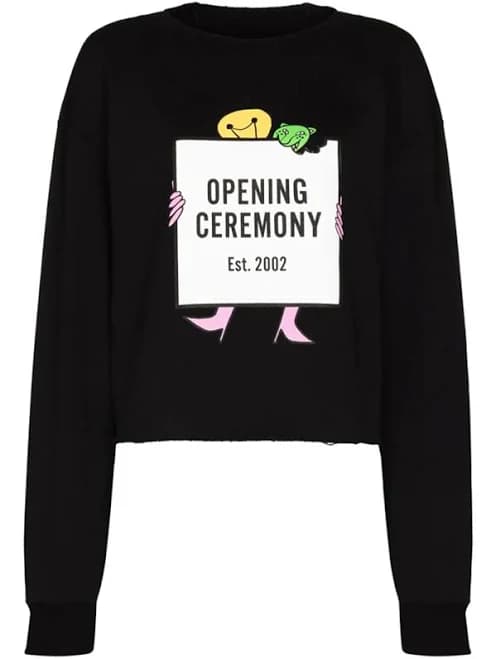 Opening Ceremony Light Bulb Box Logo print Hoodie women