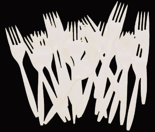 Exquisite White Plastic Forks